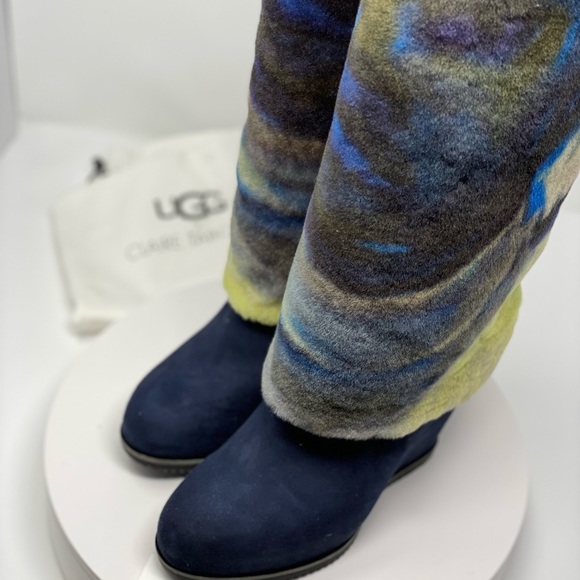 UGG Women's X Claire Tabouret Fluff Boot Suede - Picture 1 of 9